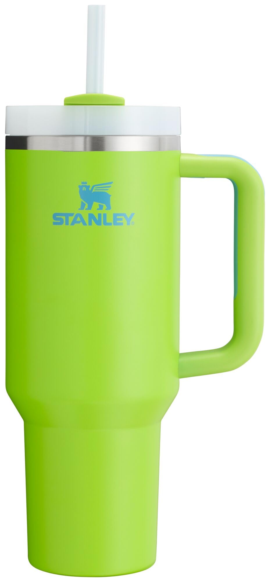 Stanley Quencher H2.0 Tumbler with Handle & Straw 40 oz | Twist On 3-Way Lid | Cupholder Compatible for Travel | Insulated Stainless Steel Cup | BPA-Free | Bright Lime