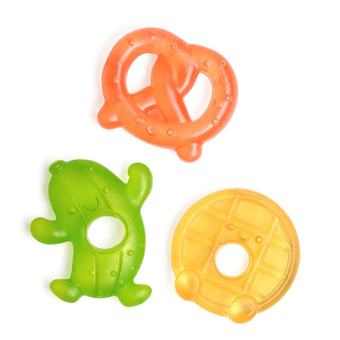 Itzy Ritzy Water-Filled Teethers for Teething Relief, Set of 3 Silly Foods