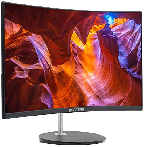 Sceptre Curved 24-inch Gaming Monitor 1080p R1500 98% sRGB HDMI x2 VGA Build-in Speakers, VESA Wall Mount Machine Black (C248W-1920RN Series)