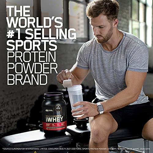 Optimum Nutrition Gold Standard 100% Whey Protein Powder, Delicious Strawberry, 2 Pound (Pack of 1)