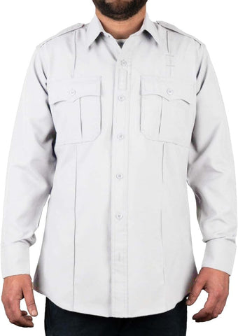 First Class 100% Polyester Short & Long Sleeve Zippered Uniform Shirt 4 Pocket Hidden, Law Enforcement BDU Zipper Closure.