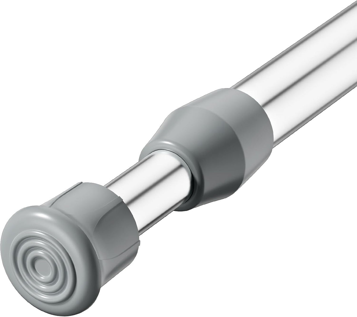 AIZESI Spring Tension Curtain Rod Short Tension Rod (Silver,17"to 28"-1Pcs)