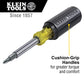 Klein Tools 32500 11-in-1 Screwdriver / Nut Driver Set, 8 Bits (Phillips, Slotted, Torx, Square), 3 Nut Driver Sizes, Cushion Grip Handle