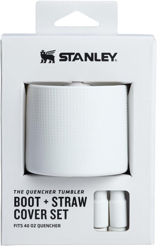 Stanley Quencher Boot and Straw Cover Cap | Anti-Slip Silicone Protector for Tumbler with Handle | Accessory Set for Stainless Steel Drinking Cup | BPA-Free