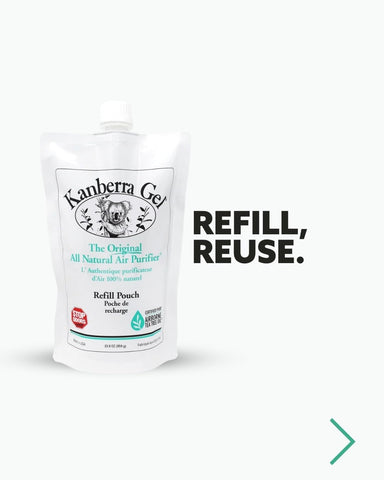 Kanberra Gel Refill Pouch 24oz - All-Natural Odor Eliminator & Air Freshener for Home, Car, RV, Boat, Gym Bag | Eco-Friendly, Long-Lasting Tea Tree Oil Formula, Safe for Pets and Family.