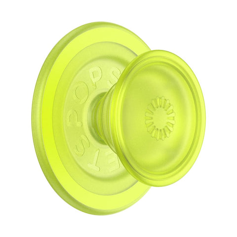 PopSockets Phone Grip Compatible with MagSafe, Phone Holder, Wireless Charging Compatible, Into The Woods - GITD Chartreuly
