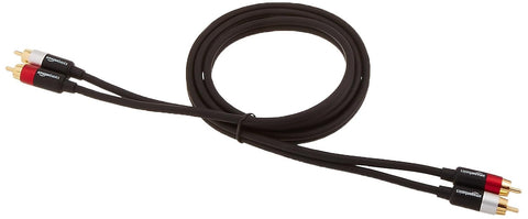 Amazon Basics 2 RCA Stereo Audio Cable for Hi-Fi System, Amplifier, Active Speakers or Subwoofer with Gold-Plated Plugs, Digital Audio Compatible, 4 Feet, Black