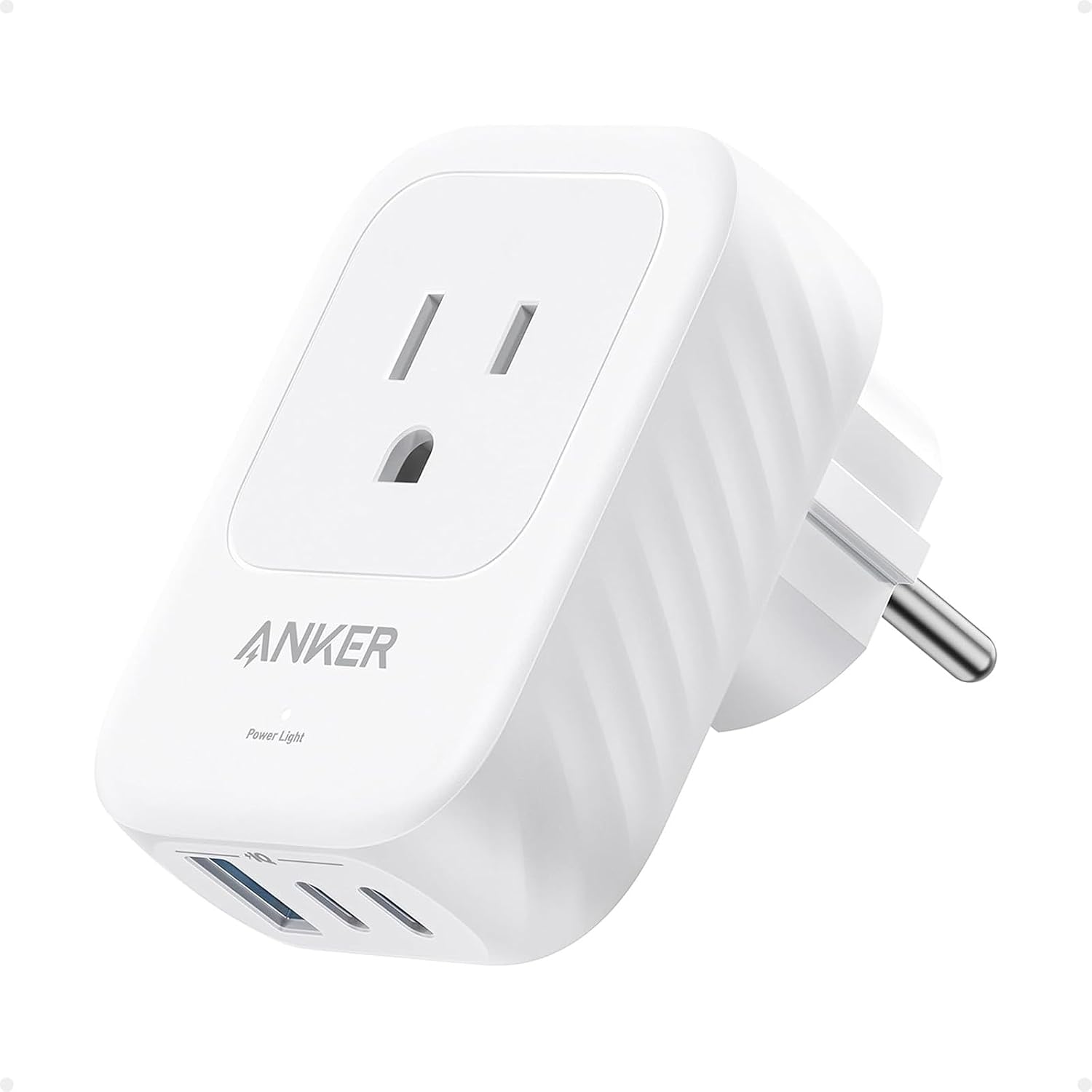 Anker Travel Adapter, European Travel Plug Adapter, US to Europe 15W 2-Pack