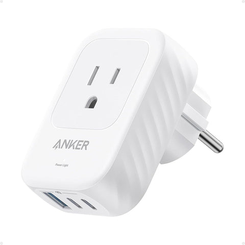 Anker Travel Adapter, European Travel Plug Adapter, US to Europe 15W 2-Pack
