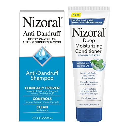 Nizoral Anti-Dandruff Shampoo, 7 Oz + Deep Moisturizing Conditioner, 9.4 Oz Bundle