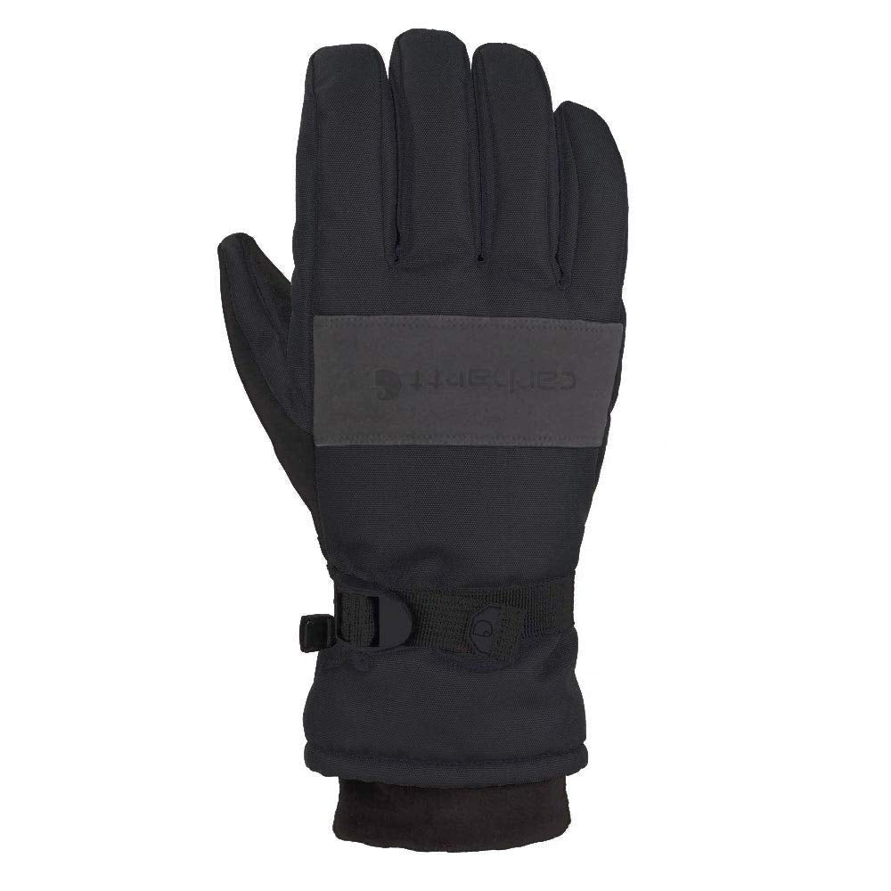 Carhartt Men's WP Waterproof Insulated Glove, Black/Grey, Large