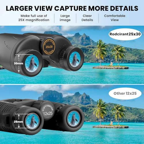 25X30 HD Binoculars for Adults with Universal Phone Adapter,Tripod and Tripod Adapter- Large View Binoculars with Super Bright - Waterproof Binoculars for Bird Watching,Hunting,Theater and Concerts