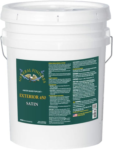 General Finishes Exterior 450 Water Based Topcoat, 1 Gallon, Satin