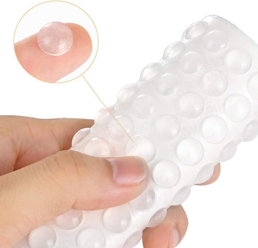 FATLODA 200PCS Cabinet Bumpers, Clear Rubber Bumpers Self Adhesive