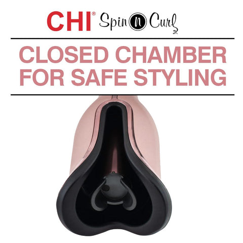 CHI Spin N Curl 1″ Ceramic Rotating Curling Iron, Rose Gold