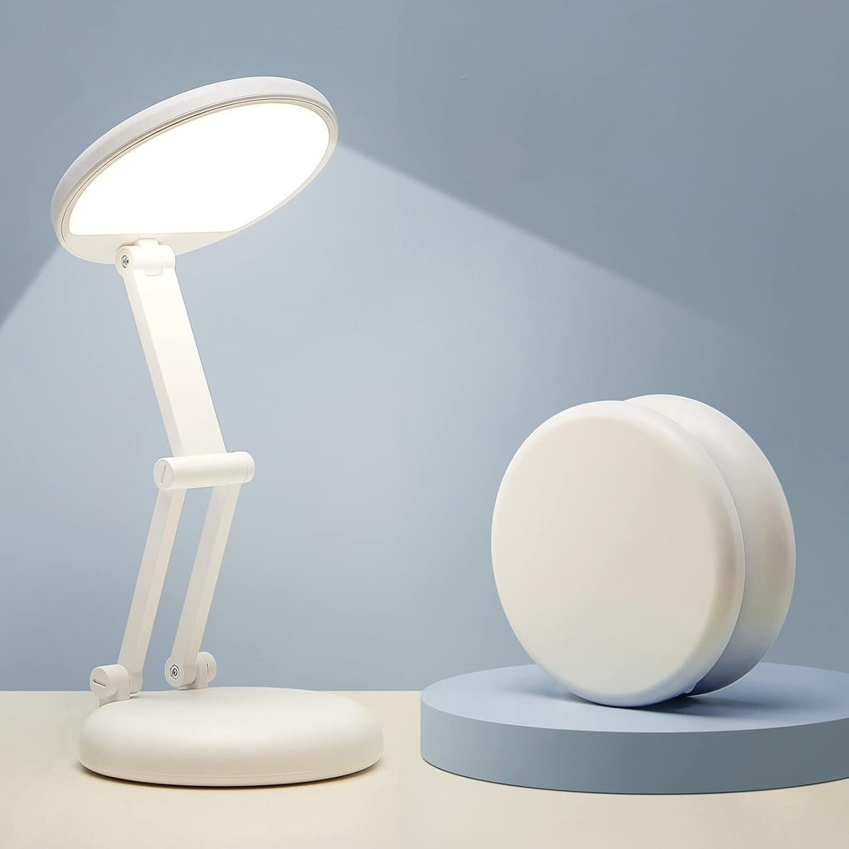 One Fire Rechargeable Table Lamp, 3600mAh Battery Operated Lamp Desk Lamp