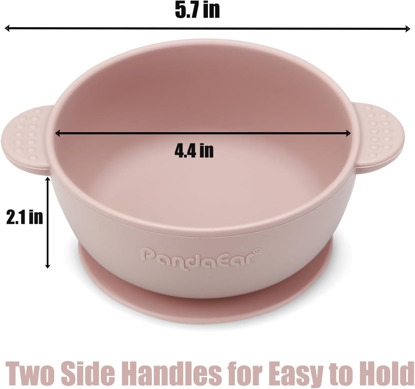 PandaEar 3 Pack Baby Bowls with Suction| Stay Put Silicone Food Bowl for Babies Kids Toddlers Infants| Food Grade Soft Safe BPA-Free Silicone (Pink)