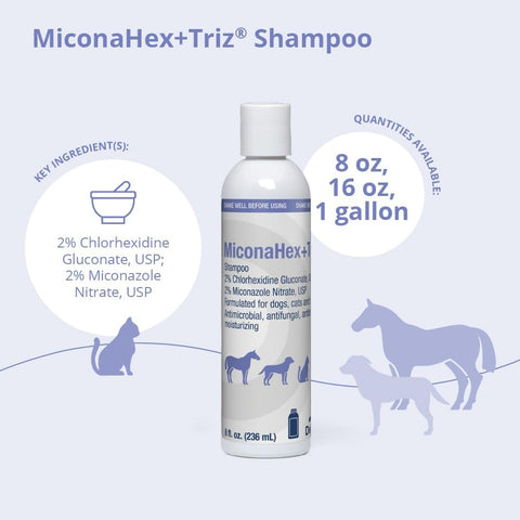 MiconaHex+Triz Shampoo for Dogs, Cats and Horses, 8 oz