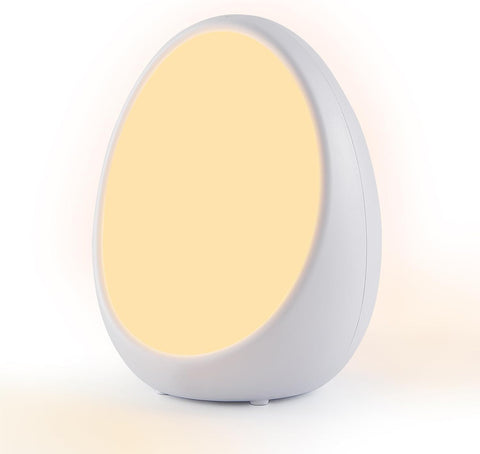 G Keni Egg Light for Kids Nursery, Rechargeable Baby Night Light with No Flashing Blue Indicator, 1800mAh Battery, Battery-Saving Bypass Power, Touch Control, RGB Light, Timer & Memory