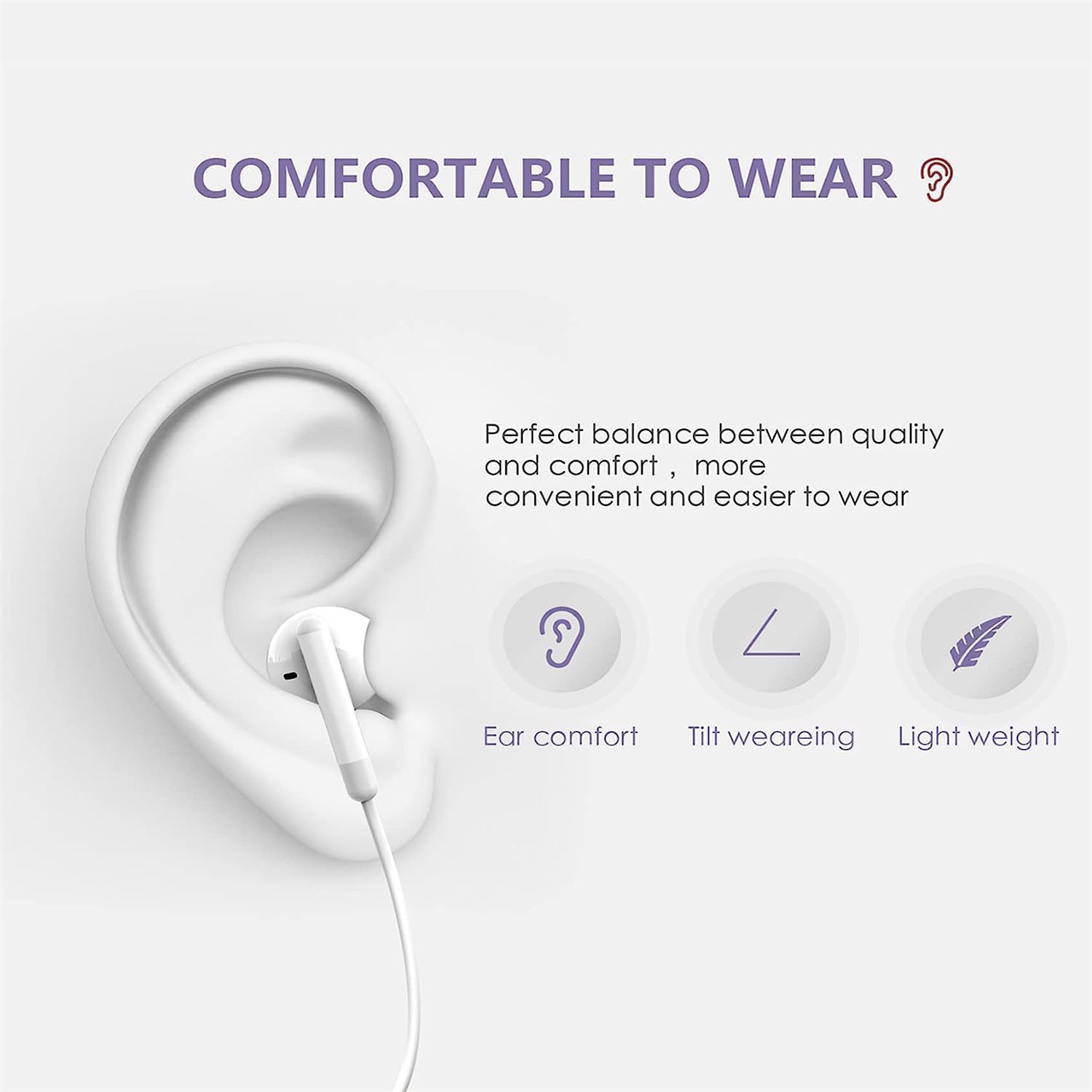 2 Packs-for Wired Headphones Wired Earbuds