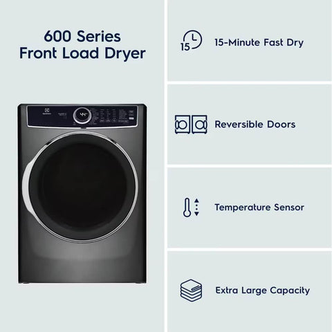 Electrolux 27" Electric Dryer with 8.0 Cu. Ft. Capacity, LuxCare™ Dry System, Predictive Dry™, Perfect Steam™, Eco-Friendly Normal Cycle