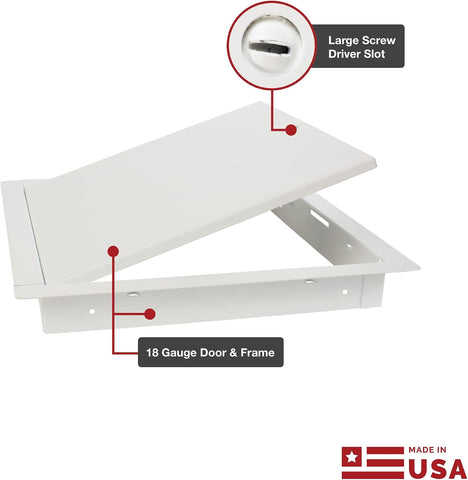 Elite 1000 Interior Metal Access Doors for Walls and Ceilings USA Made Cam Latch Lock