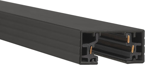 WAC Lighting, H Track 6FT Single Circuit 120V with 2 Endcaps in Black