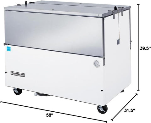 Beverage-Air 58" White Normal Temperature School Milk Cooler