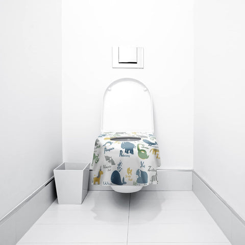Blissful Diary 20 Pcs Toilet Seat Covers Disposable for Toddlers & Adults, Extra Large Waterproof, Portable Package for Travel, Kids Potty Training (Pack of 2)
