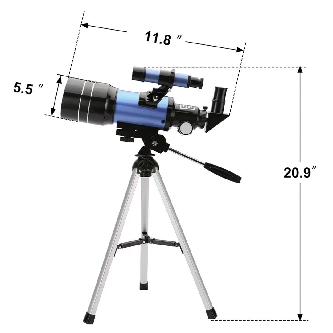 ToyerBee Telescope for Adults & Kids, 70mm Aperture (15X-150X) Portable Refractor Telescopes for Astronomy Beginners, 300mm Professional Travel Telescope with A Smartphone Adapter& Wireless Remote