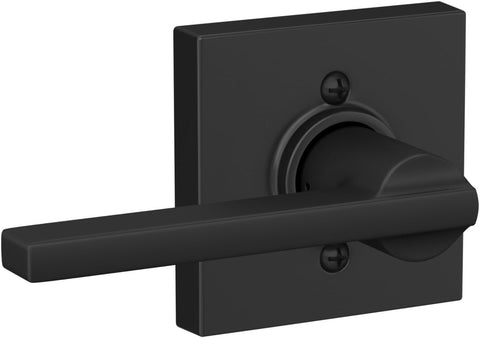 Schlage Latitude Hall/Closet Passage Door Handle, Reversible, Matte Black