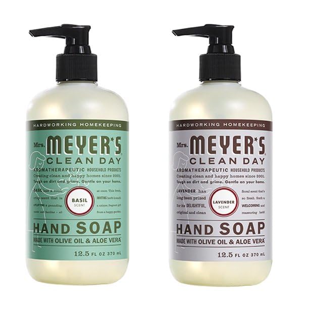 Mrs. Meyer's Basil + Lavender Liquid Hand Soap Variety Pack, 12.5 oz.