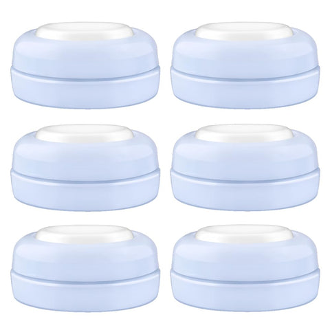 Maymom Screw Lids Aka Travel Caps with Rewritable Sealing Disc Compatible with Avent Bottle, Maymom Wide Mouth Bottles; Cap Replace Avent Natural Bottle Sealing Ring and Sealing Disc, 6pcs. (Blue)