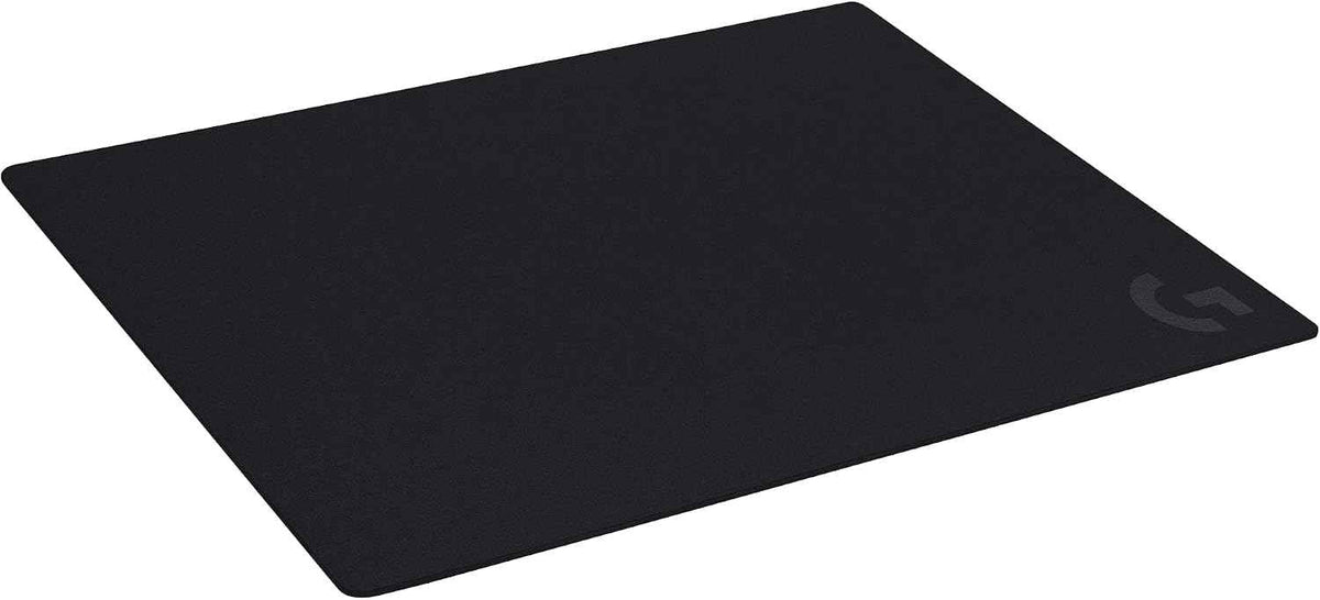 Logitech G640 Large Cloth Gaming Mouse Pad (600x460x3) - Black | Optimized for gaming sensors, moderate surface friction