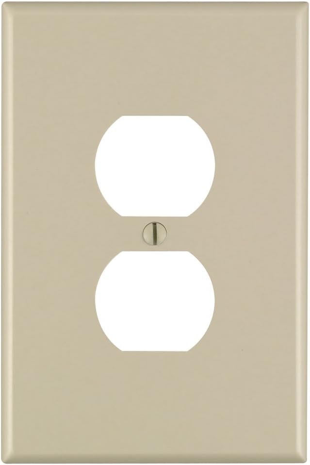 Leviton 001-88103-W Single Gang White Duplex Receptacle Wallplate