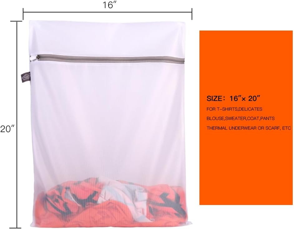 Lingerie Bag for Washing Delicates, Mesh Laundry Bags for Delicates, 3L