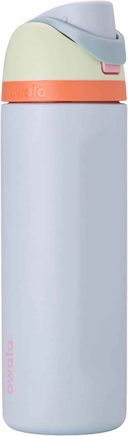 Owala FreeSip Stainless Steel Water Bottle 24 oz Butter Half