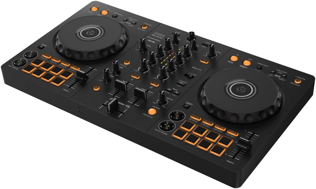 Pioneer DJ DDJ-FLX4 2-Channel DJ Controller, 16 Pads, Graphite