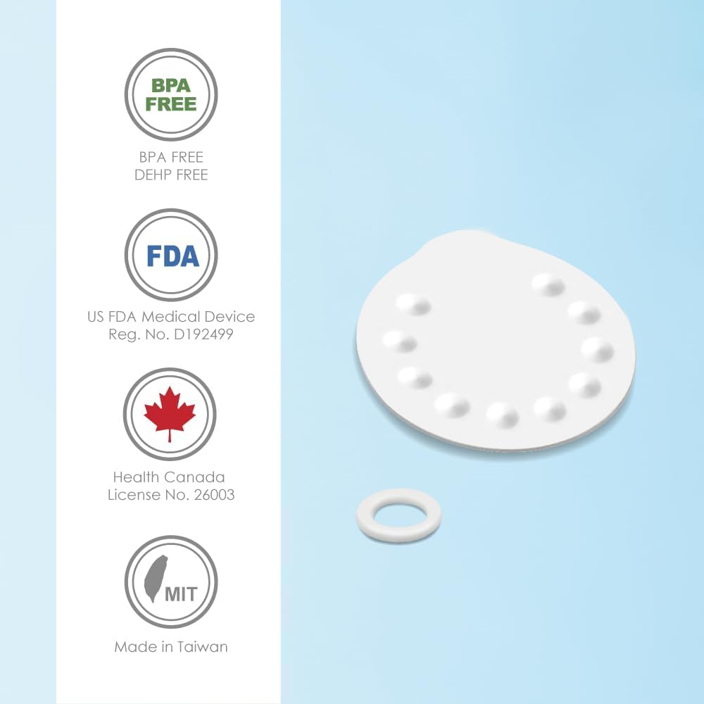 Replacement Parts for Medela Harmony Manual Pump; 4 O-Rings, 2 Membranes by Maymom