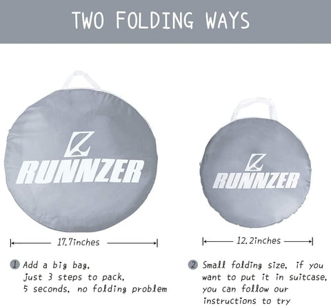 L RUNNZER Pack N Play Tent, Baby Pop Up Crib Tent to Keep Baby in