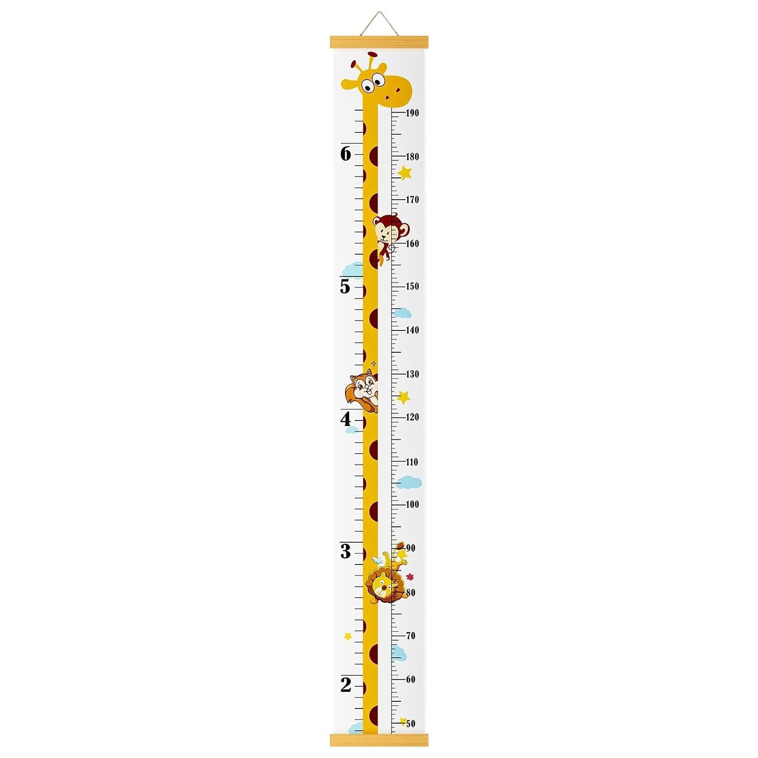Growth Chart,Kids Canvas Height Ruler,Removable Wall Decor
