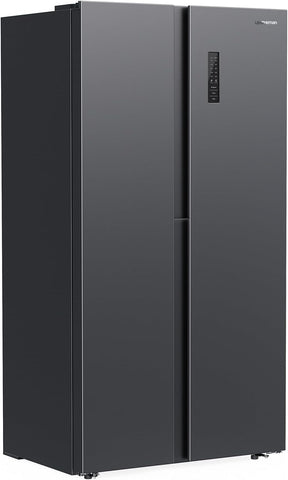 Upstreman 18.8 Cu.Ft Side By Side Refrigerator 36 Inch Counter Depth Full Size Fridge Black Kitchen Fridge SBS188