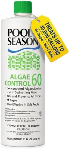 Polyquat 60 Algaecide for Swimming Pool, Highly Concentrated, 32 oz