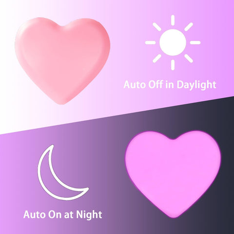 INZU Night Lights Plug into Wall, LED Night Light for Kids, Cute Nightlight with Auto Dusk to Dawn Sensor, LED Nightlight with Soft Warm Light for Bedroom, Nursery, Bathroom, Hallway (4Pack Pink)