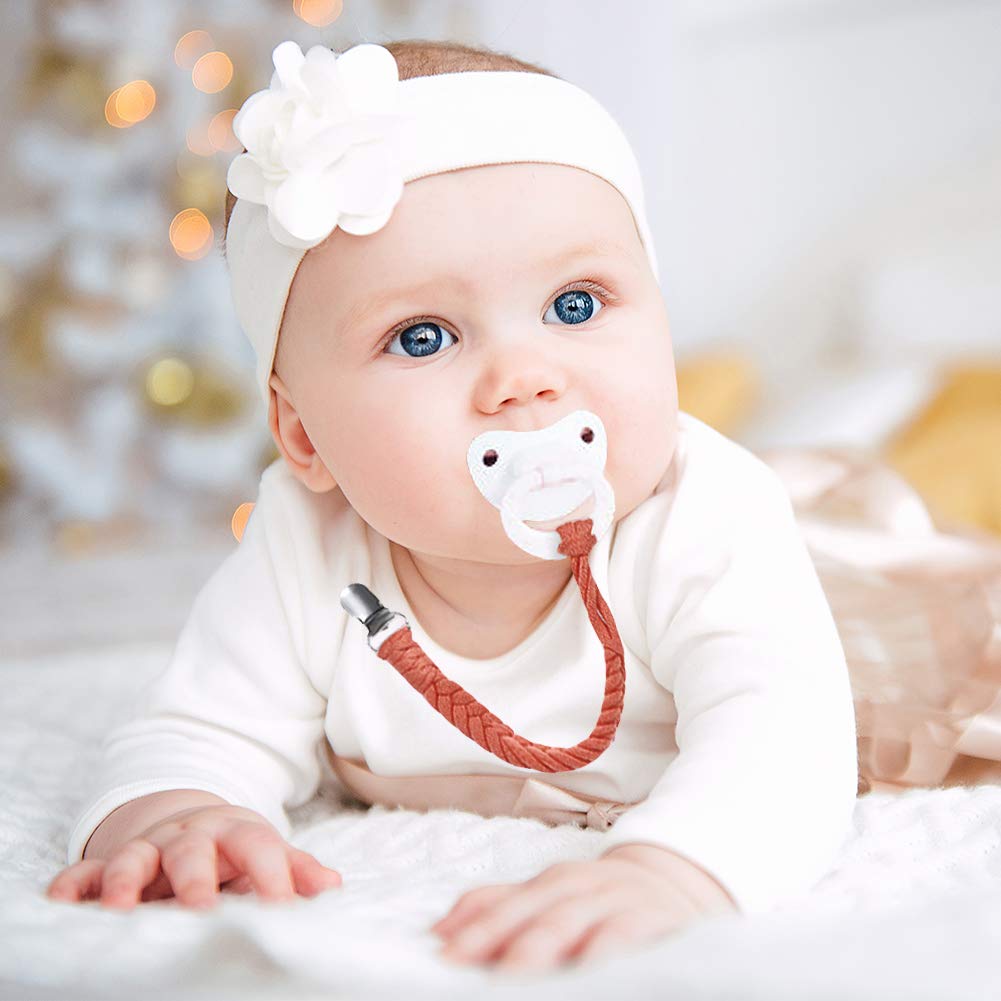 POKIPAW Pacifier Clip for Boys and Girls,6 Pack Baby Pacifier Holder Leash