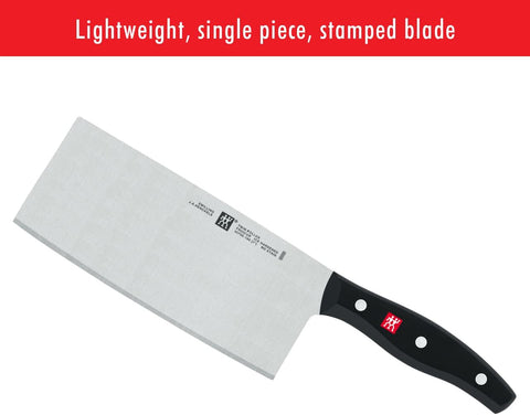 ZWILLING Twin Signature 7-inch Chinese Vegetable Cleaver, Razor-Sharp, Made in Company-Owned German Factory with Special Formula Steel perfected for almost 300 Years, German Knife