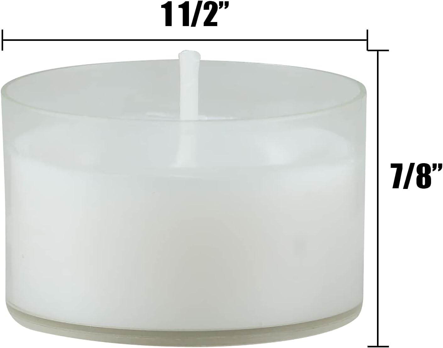 Stonebriar Tea Light Candles — 6 to 7 Hour Burn Time, Unscented Long-Lasting Clear Cup Candles for Home Décor & Special Occasions, Pack of 24, White