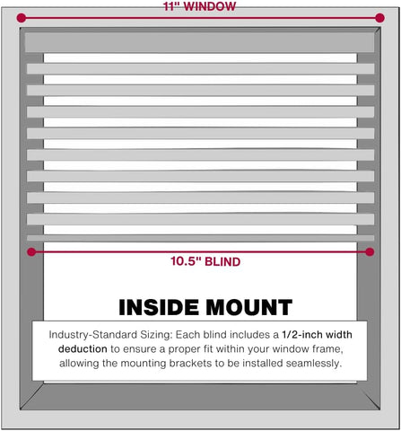 Lotus & Windoware 2" Embossed Faux Wood Blind, 11" x 72", Bright White