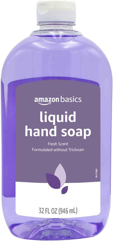 Amazon Basics Original Fresh Liquid Hand Soap, Moisturizing Formula, Phthalate & Paraben-Free, 32 Fl Oz (Pack of 2) (Previously Solimo)