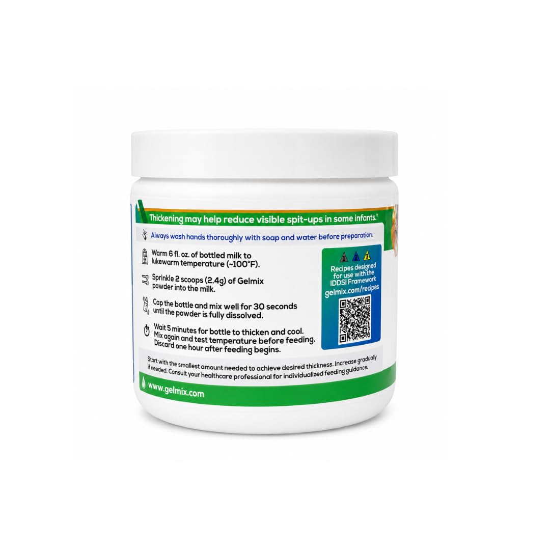 Gelmix Infant Thickener for Breast Milk & Formula, 4.4 oz Jar